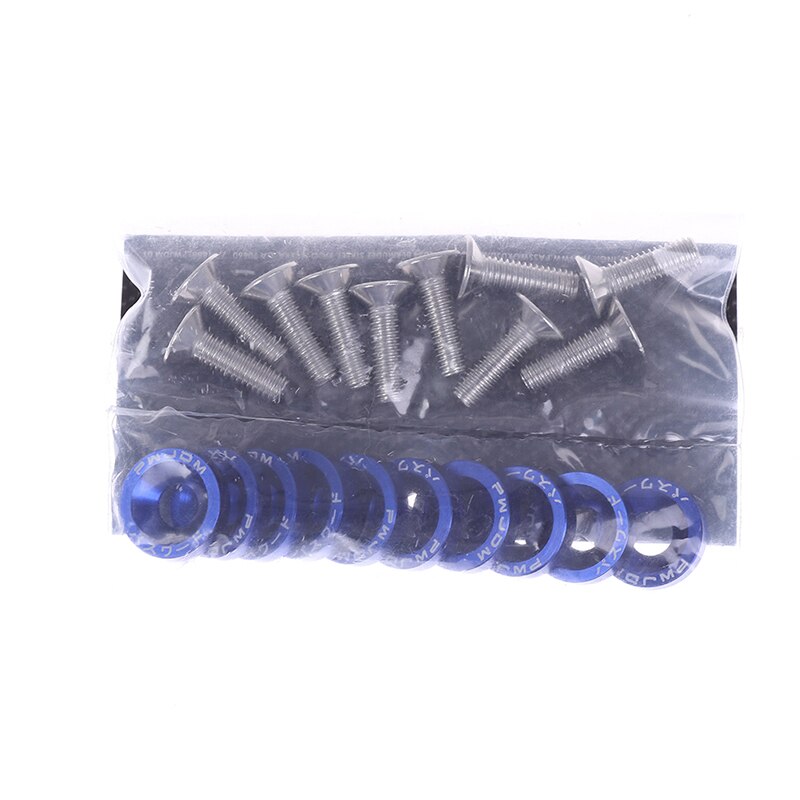Tornillo de M6 de cierre rápido para parachoques de coche, tapa escotilla, 1 bolsa: Blue