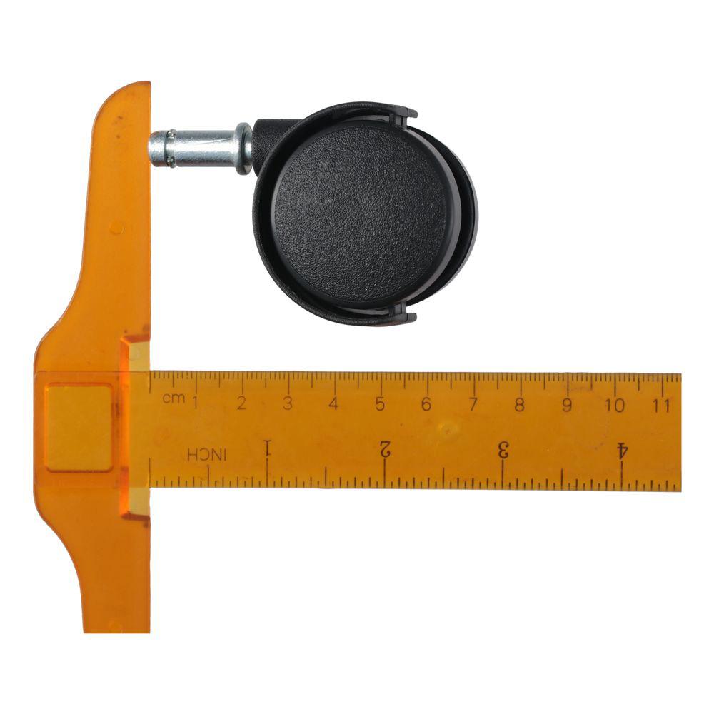 1pc Black Furniture Casters 1.5 Inch Swivel Casters,Insert Rod 360 Degree Universal Caster,Furniture Pulley and Luggage Wheel