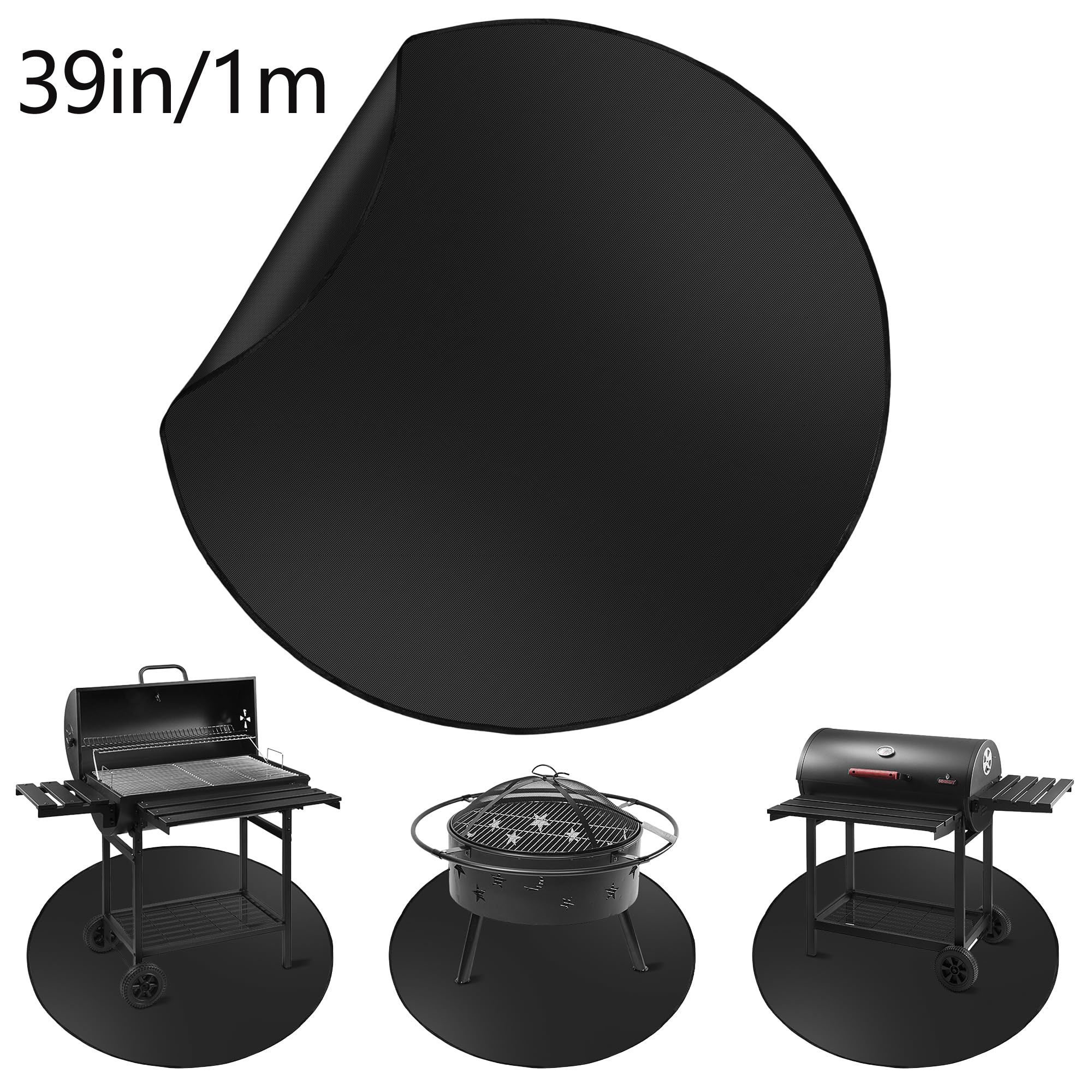 Round Fireproof Mats for Under Grill 3 Layers Pads to Protect Your Outdoor Decks Patios Surfaces Durable Fire Pit Mats for BBQ