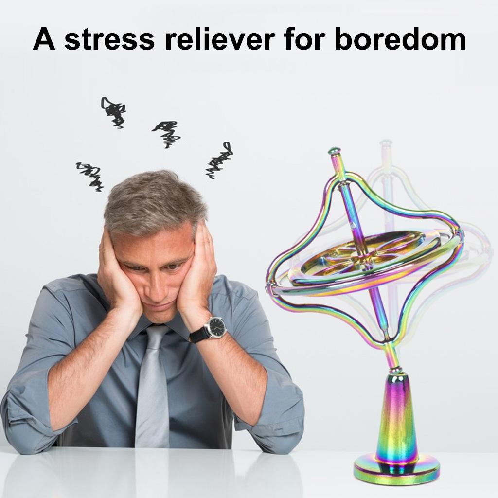 Metal Finger Gyroscope Anti-Gravity Top Balance Toy Dazzling