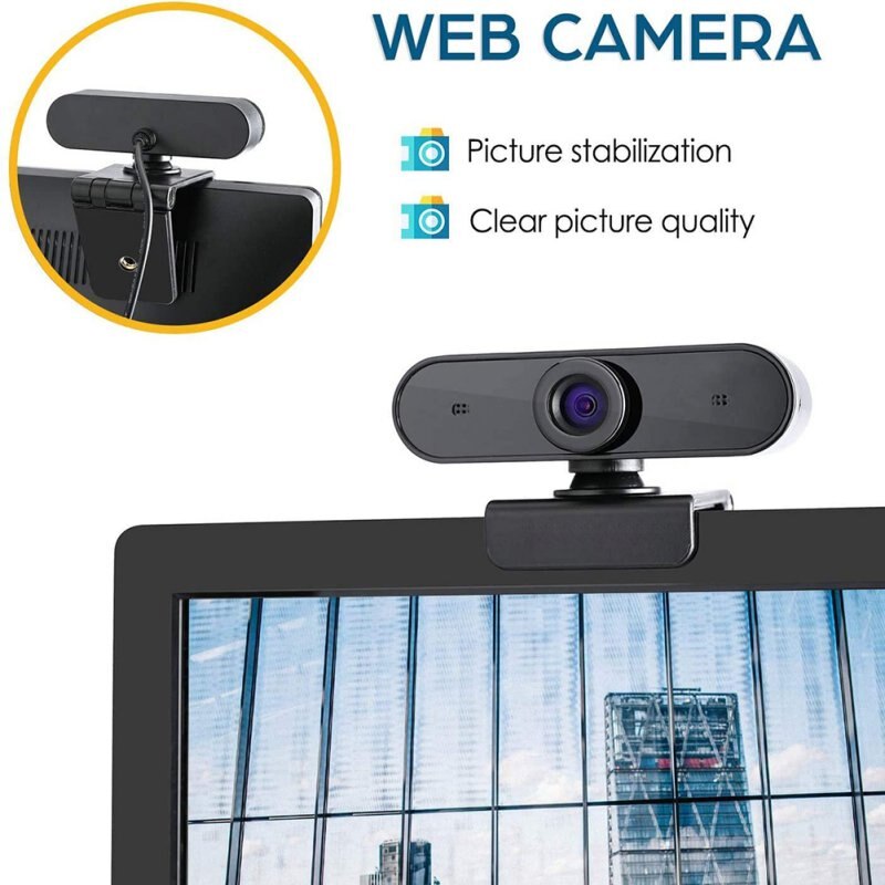1080p trådløst wifi kamera hd usb webcam 12 millioner pixel webcam 360- graders webcam ringer til computer til videokonference