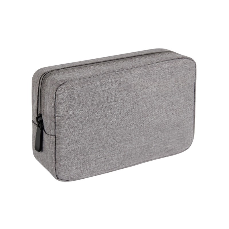 Organizador de la electrónica bolsa organizadora de cables de viaje de poliéster de almacenamiento de Cable de bolsa para Cable USB cargador de ordenador portátil: Gray-S