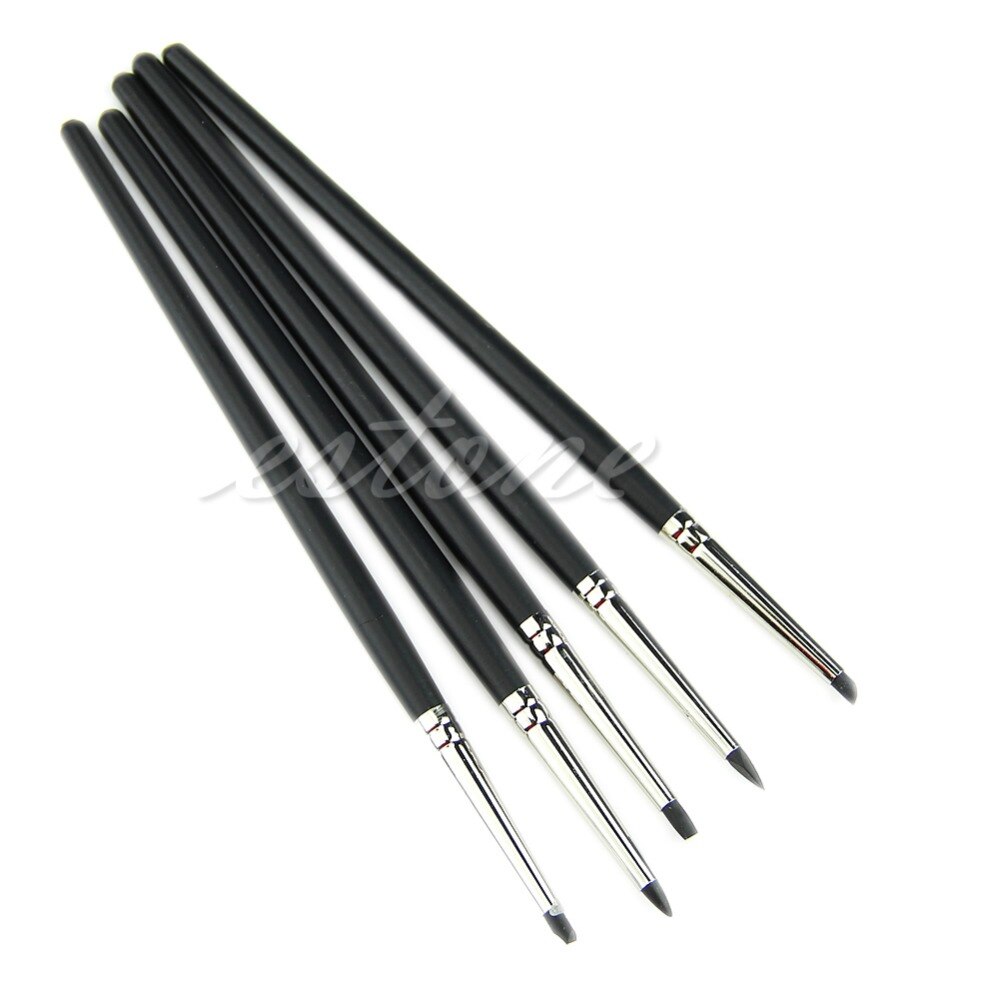 5pcs Silicone Rubber Shapers Polymer Clay Sculpting Fimo Modelling Tools APR14