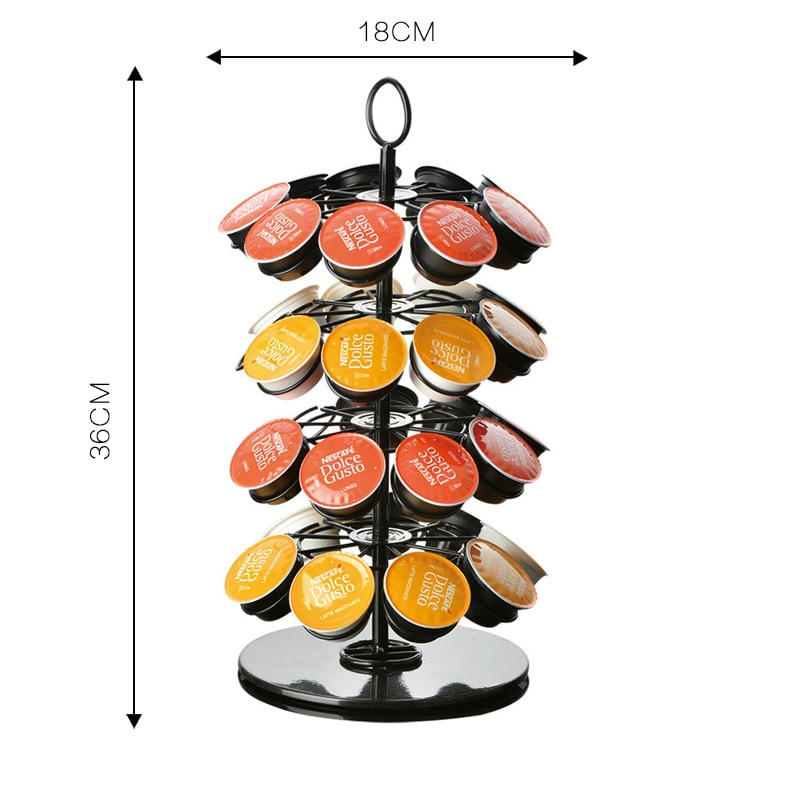 Praktische Kaffee Kapseln Halfter Gestell Dreh Kapsel Turm Stand Für Nespresso/Dolce Gusto/K-Tasse Kaffee Kapseln