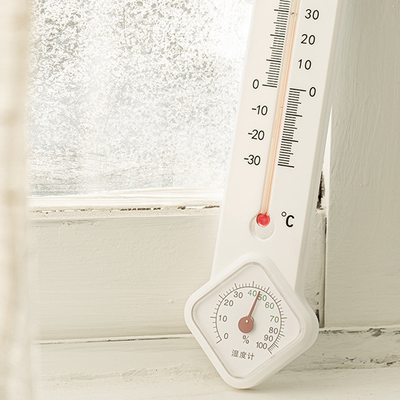 Vertical Thermometer and Hygrometer Indoor Outdoor Temperature Humidity Monitor Gauge