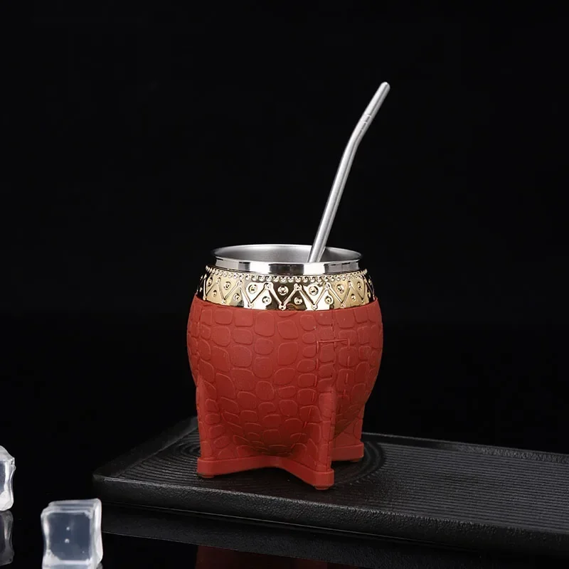1PC tazas tazas para café Stainless Steel Double Wall Cup 200ml Insulated Tumbler Yerba Mate Tea Coffee Beer Drinking Mug Double: MULTI