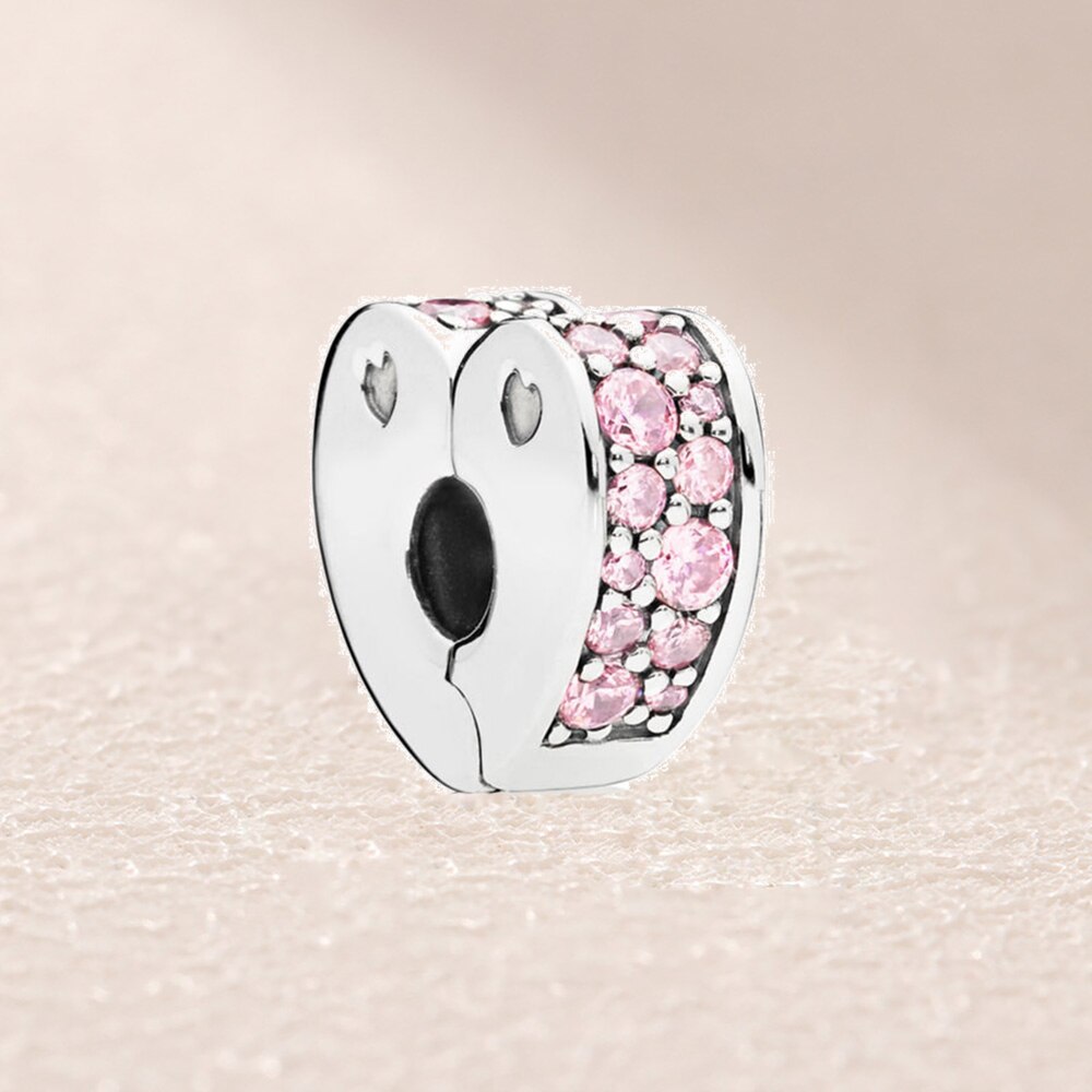 797020PCZ Roze Bogen Van Liefde Spacer Clip