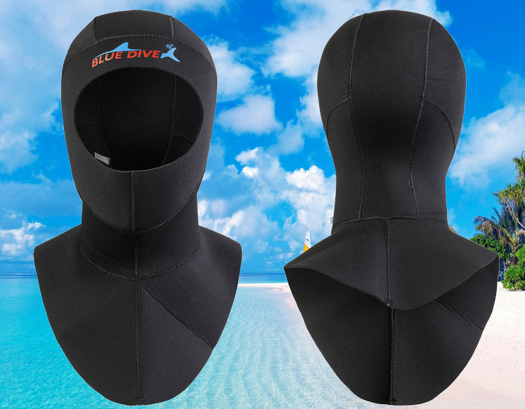 3mm Neopreen Duikkap Met Schouder Snorkeluitrusting Hoed Cap Winter Zwemmen Warm Wetsuit Onderwatervissers Zwemmen Duiken Cap