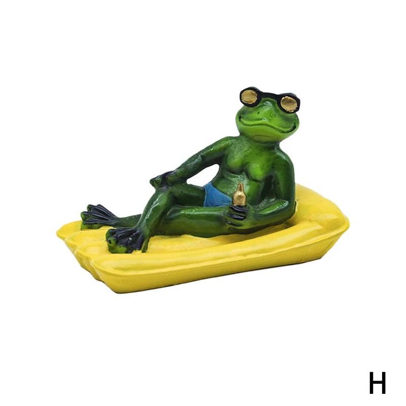 Statue de grenouilles flottantes en résine, Sculpture de grenouille mignonne créative pour étang de jardin en plein air décoratif pour décoration de jardin de bureau à domicile 2022: H