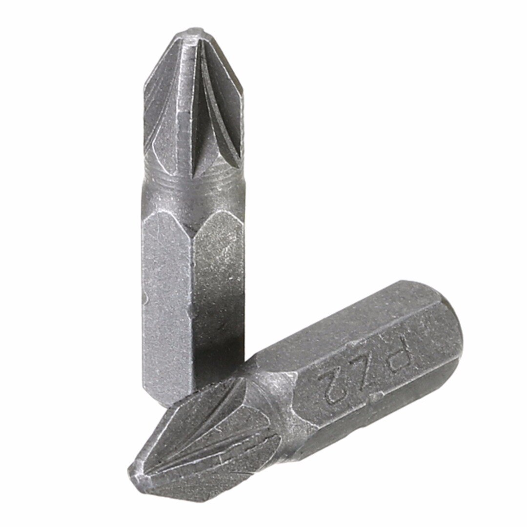 10pcs Pozi 2 PZ2 Hex Screwdriver Bits Sliver Drive Screwdriver Bit 25mm For Power Tools