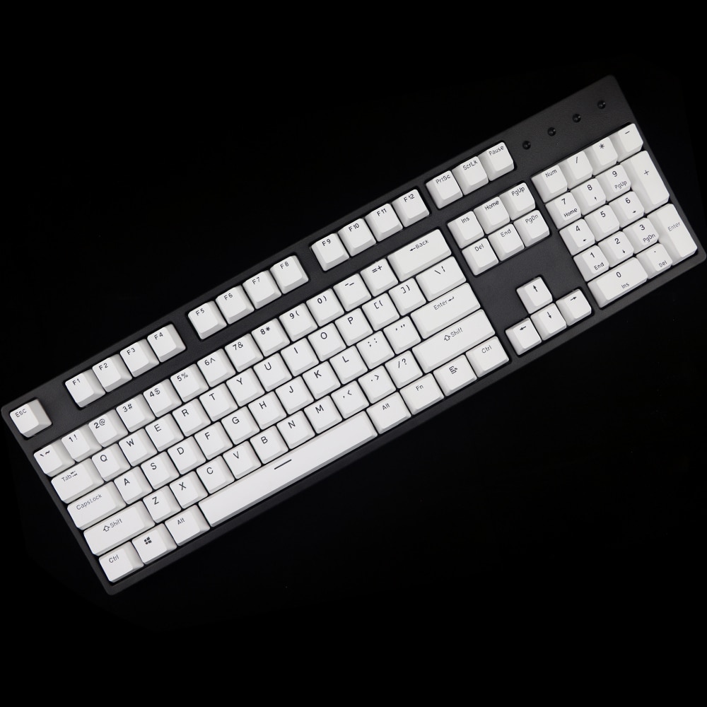 Double shot PBT keycap 108 key ANSI layout OEM Profile Black font Keycaps For Mechanical Gaming Keyboard MX Switches