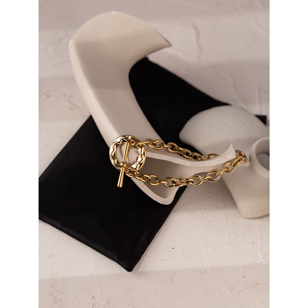 Gargantilla Yhpup de Metal dorado a la , Collar de acero inoxidable para mujer, Collar con dije, Collar de 14 k, joyería, bisutería, accesorios para mujer