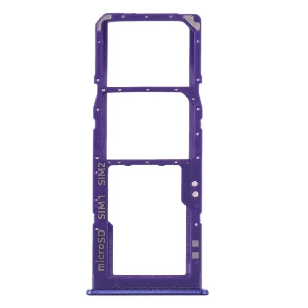 Sim Kaart Lade + Sim Card Tray + Micro Sd Card Tray Voor Samsung Galaxy A30s Mobiele Telefoon Sim-kaart tray Vervangende Onderdelen: Blauw