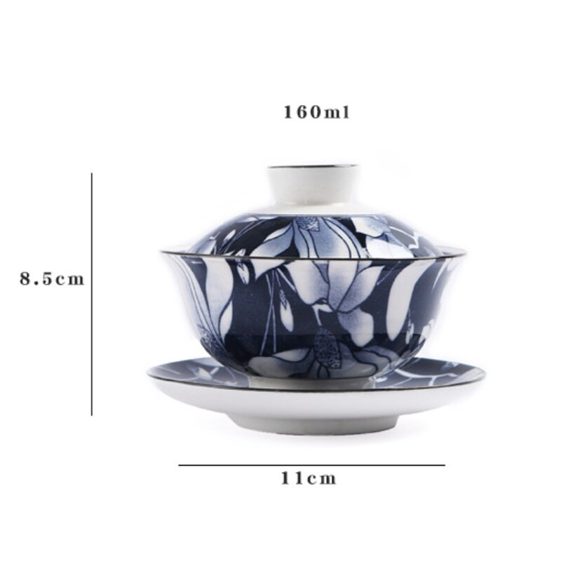 160ml Chinese Traditions Gaiwan Tea Set Bone China Tea Sets Tureen Tea Porcelain Pot Set Antique Kung Fu Tea Cup For Home Travel