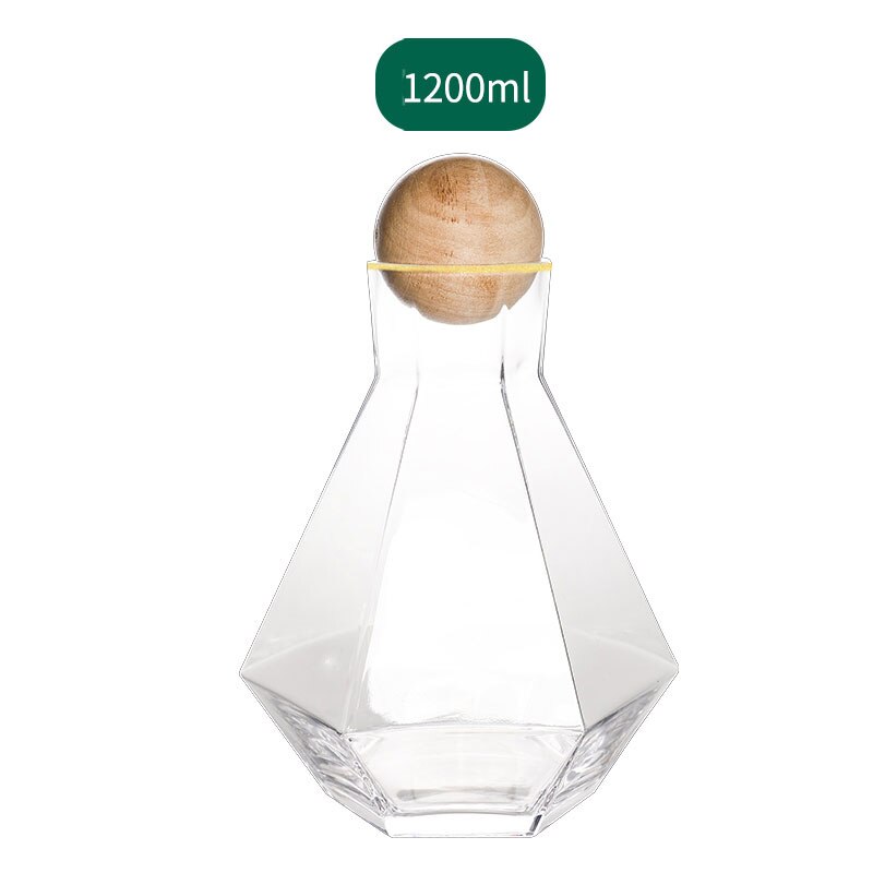 Geometrisk sekskantet vandkande glas kop bakke sæt gennemsigtig juice krukke hjem køkken drikke sæt vandflaske glas kopper: Kande