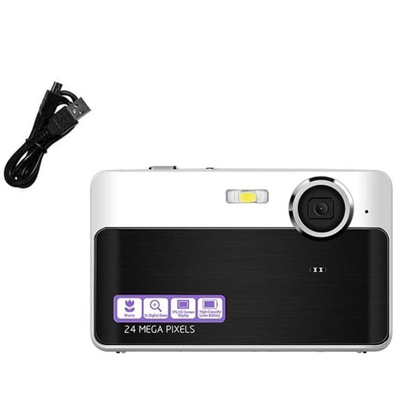 Digitale Camera Mini Video Camera Point En Shoot Camera 2.4Inch 24 Mp Hd Studenten Digitale Camera Voor Kinderen Tieners: Default Title
