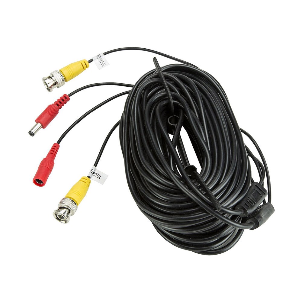 18M/60ft CCTV Video Power BNC Cable DVR Wire Cord + DC plug Power extension cable for CCTV Camera and DVRs coaxial Cable