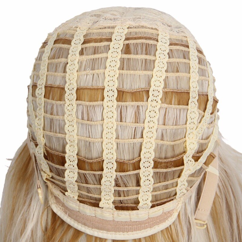 Langt blondt parykk hår anxin parykker for kvinner lange krøllete hår syntetiske parykker produsenter selges direkte billig topp