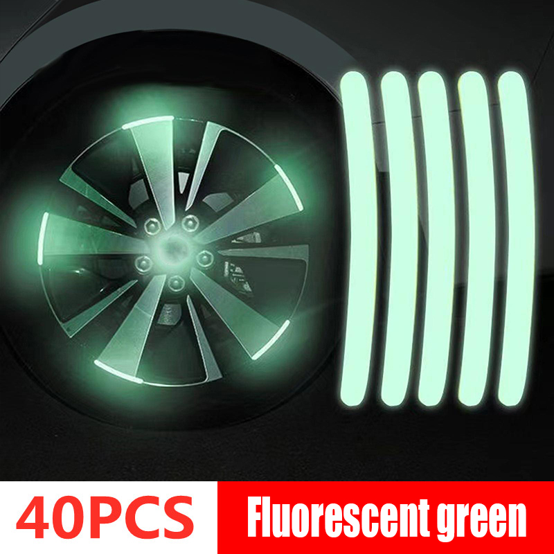 Bandes de moulage de roue de moto de voiture, autocollants de moyeu colorés, autocollant de style de voiture, décor de moto automatique, accessoires de décalcomanies, 40 pièces: Orange