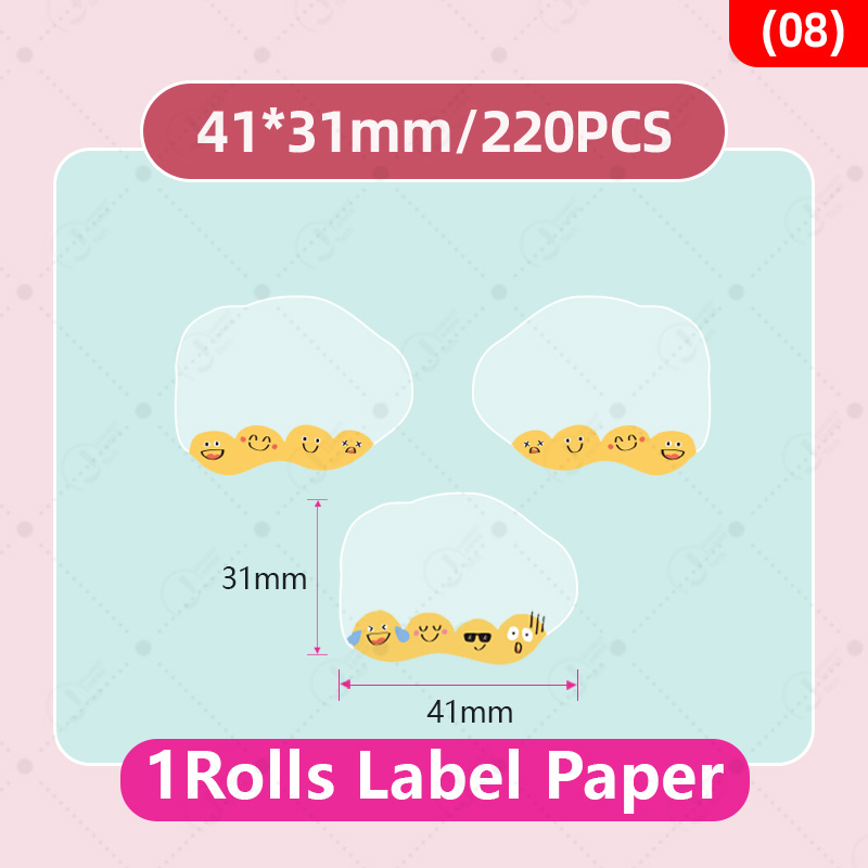 Niimbot Transparent Stickers Label Printer Stickers Portable Printer Niimbot Thermal Paper Labels Official Genuine For B1/B21: silver