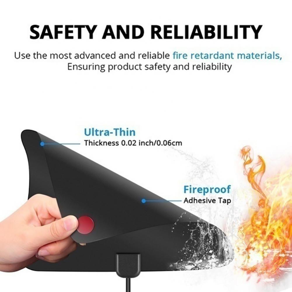 Aerial 4K HDTV TV Antenna Ultra HD Signal Amplifier Digital 5000 Miles With Amplifier VHF/UHF Quick Response Indoor Outdoor Set