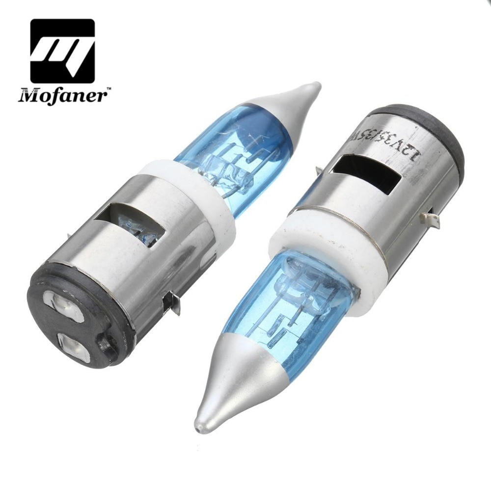 2 uds. BA20D Xenon faro de motocicleta bombilla de luz blanca de alta potencia, Motor, motocicleta 35 W, faro delantero