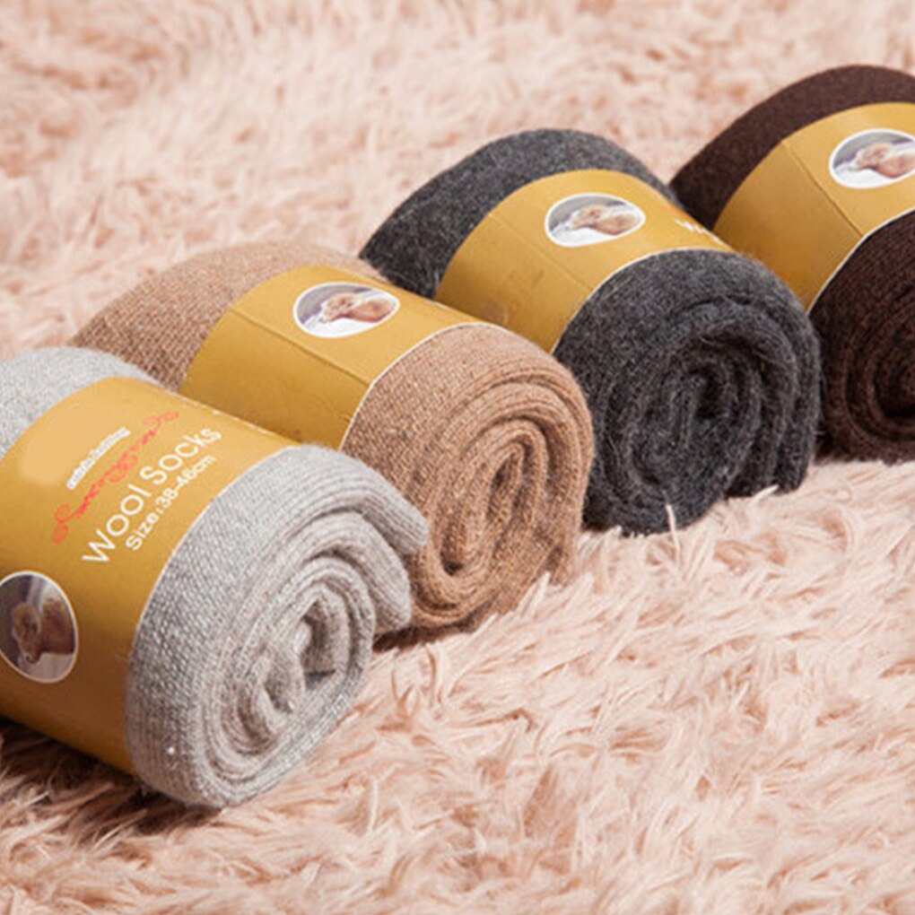 Winter herensokken dikke kasjmier wollen sportsokken outdoor effen sokken herfst winter warmere sokken