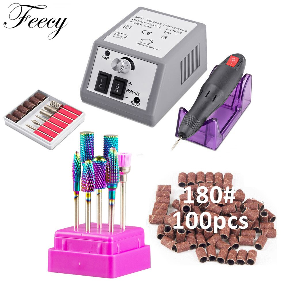 Manicure En Pedicure Frezen Elektrische Machine Voor Nagel Elektrische Nagel Boor Molen Apparatuur Voor Manicure Nail Art Machine Feecy: 828 Gray S07-M 180