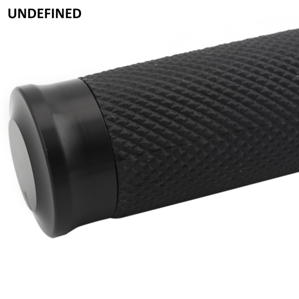 Motorrad Hand Griffe 1 Zoll 25mm Lenker Griffe Gummi Schwarz für Harley Touring Road King Softail Bobber Cafe Racer universal