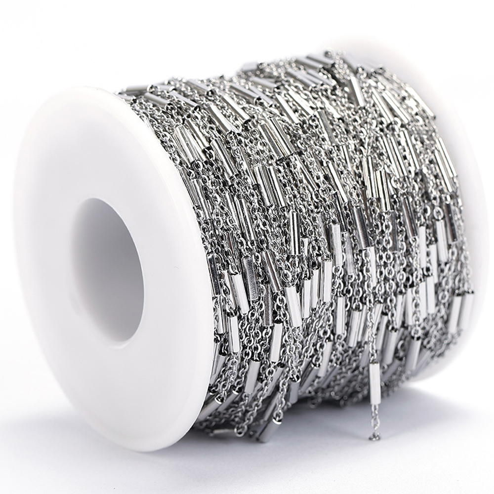 2 meter roestvrijstalen ketting ketting buis gouden ketting accessoires voor armbanden sieraden maken componenten handgemaakte DIY