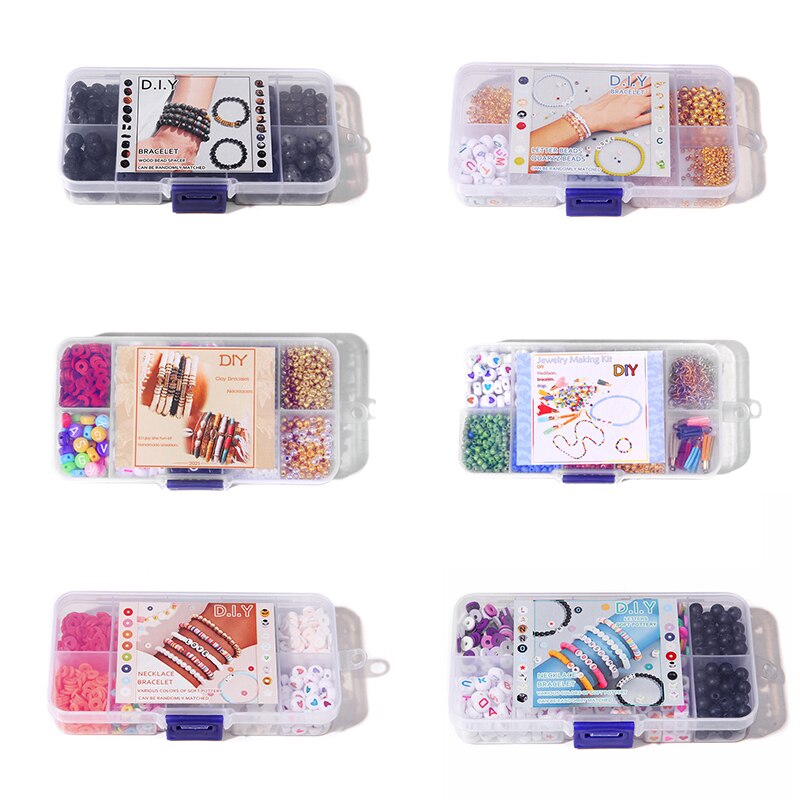 Small Seed Beads Box Set With Acrylic Letter micangas Wood Beads For Jewelry Making Bracelet Rings DIY Accessories Jewelry Kit