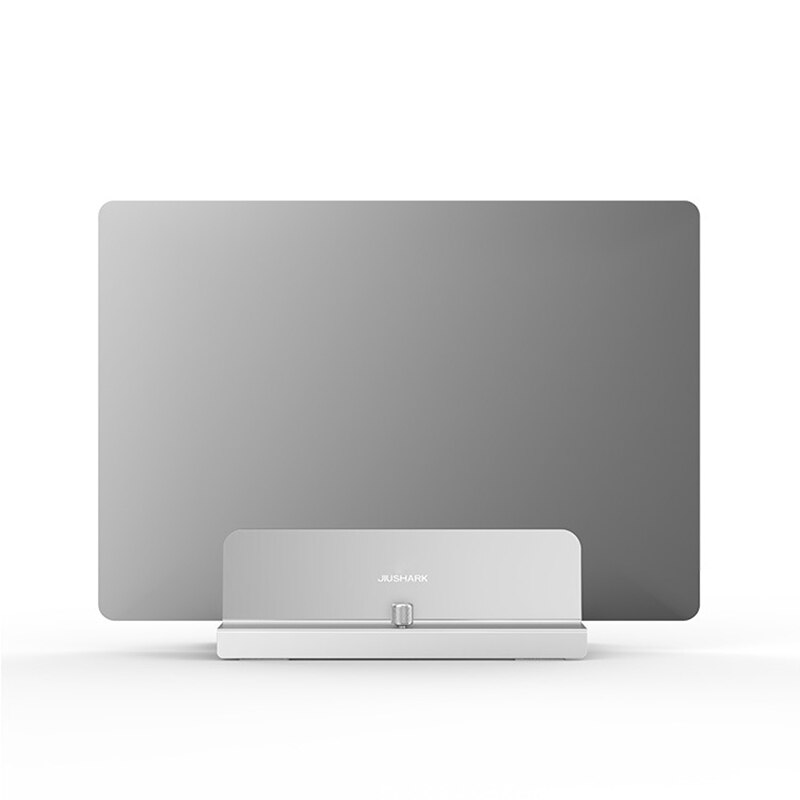 JIUSHARK uniwersalna pionowa aluminiowa podstawka robić laptopa regulowana (10-34Mm) uchwyt na laptopa podstawka biurowa kompatybilna ze wszystkimi laptopami