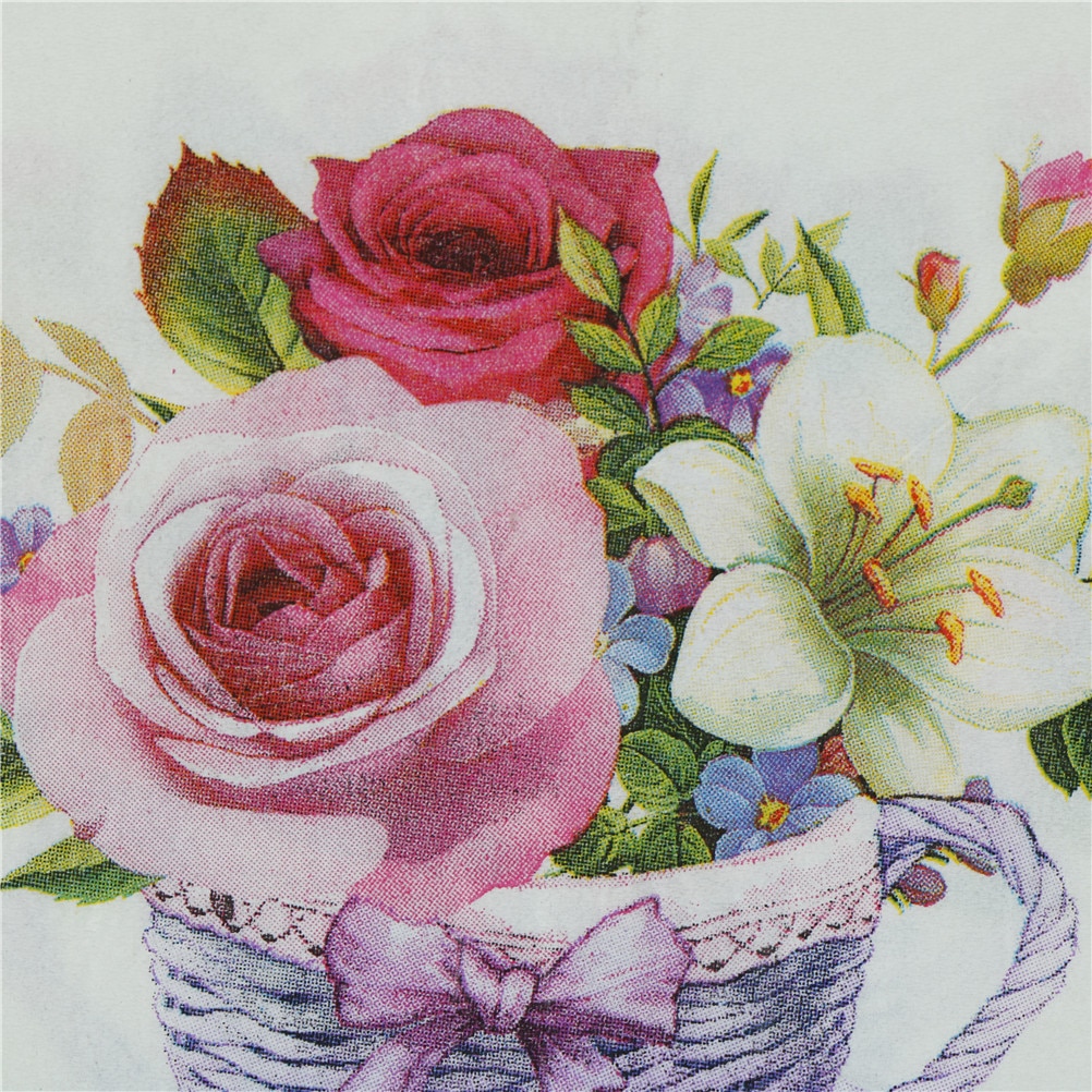 20 st/lot blommigt blomtema pappersservetter silkespapper servetter decoupage dekoration festtillbehör 33 x 33cm