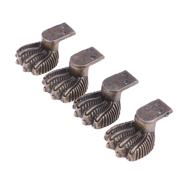 4pcs/pack With Screw Desk Furniture Leg Closet Dresser Claw Shape Zinc Alloy Support Decor Corner Protector Hardware Wardrobe