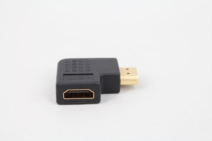90 Degree Right Angle Male to Female Adapter Cable Connector HDMI-compatible HDTV