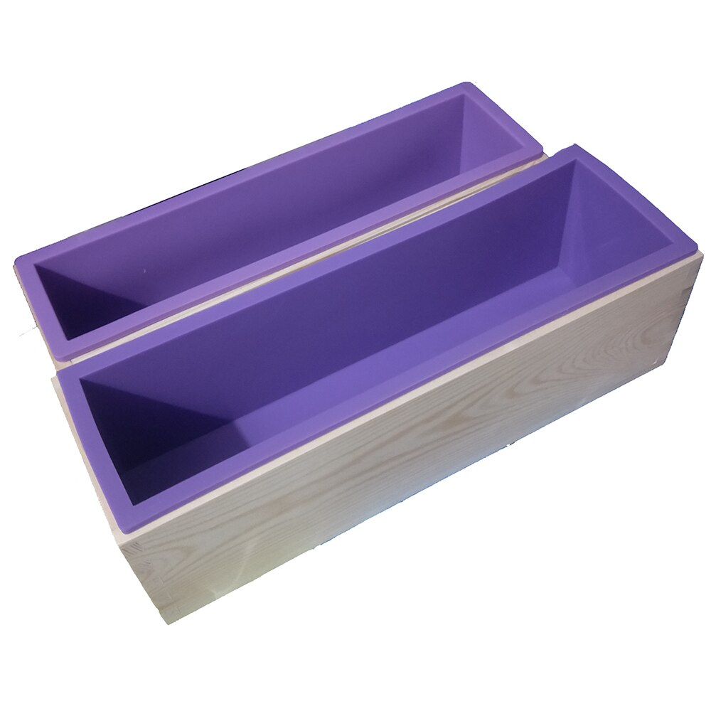 900/1200G Rectangle Silicone Soap Making Handmade Soap Craft Mold With Wooden Box