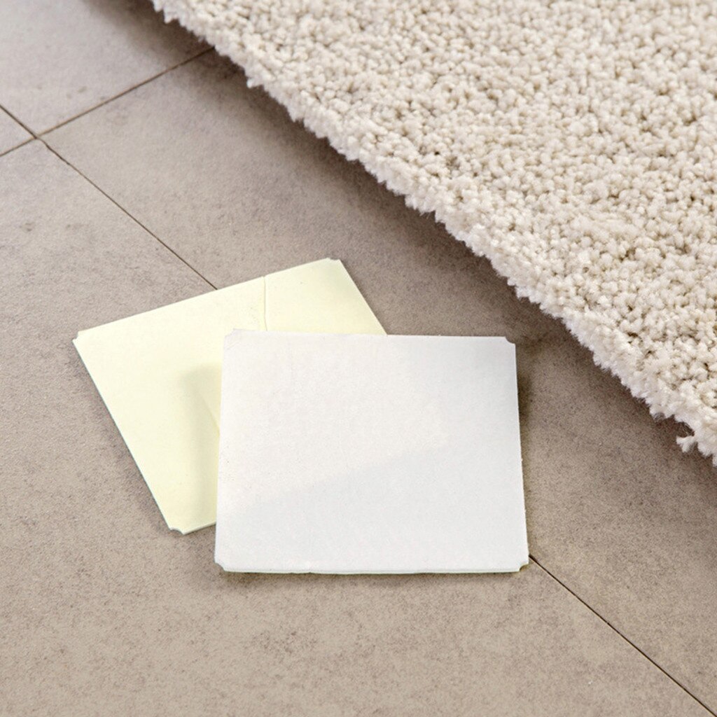 Thuis Vloerkleed Tapijt Mat Zelfklevende Anti Slip Sticker Pads Dubbelzijdige Kleverige Lijm Vierkante Non-geweven Stof Tape #50G
