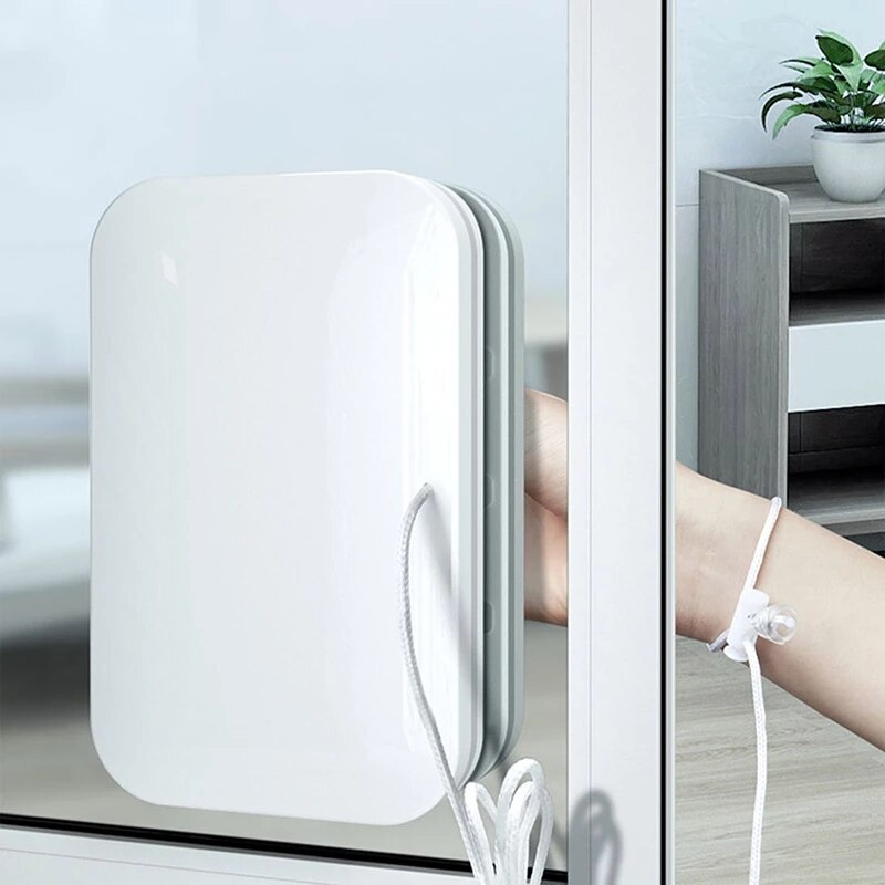Lave-vitre magnétique Double face, brosse de nettoyage pour vitres extérieures, outils de nettoyage ménager