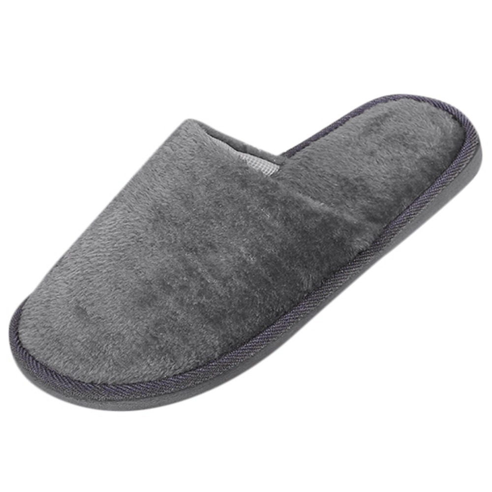 Schoenen Mannen Slipper Heren Home Pluizige Huis Winter Warm Slippers Pluche Zachte Sneakers Binnenshuis Floor Slaapkamer Kapcie Pantuflas Zapatos: Gray  44-45