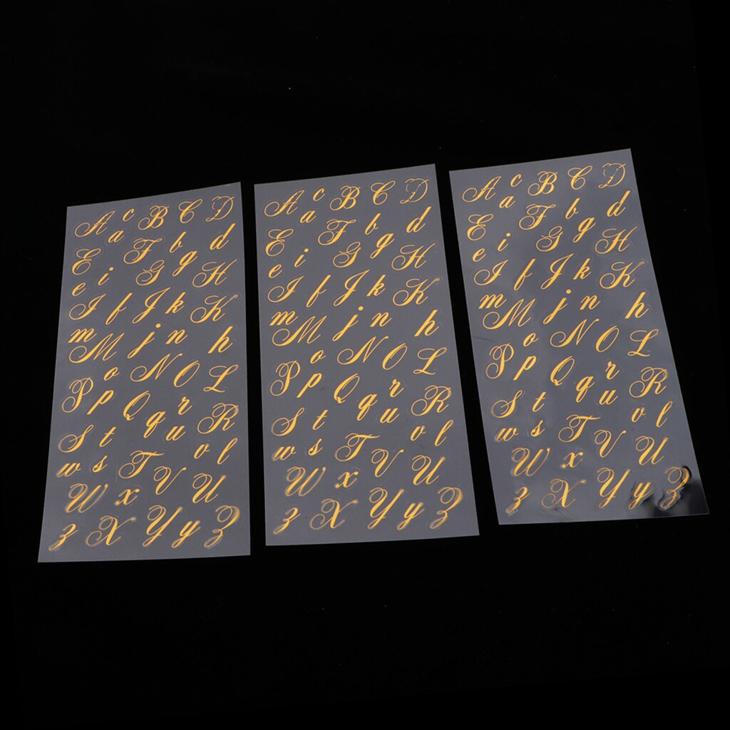 3 Sheet Self Adhesive Alphabet Letters Stickers for Card Making Craft Decoration