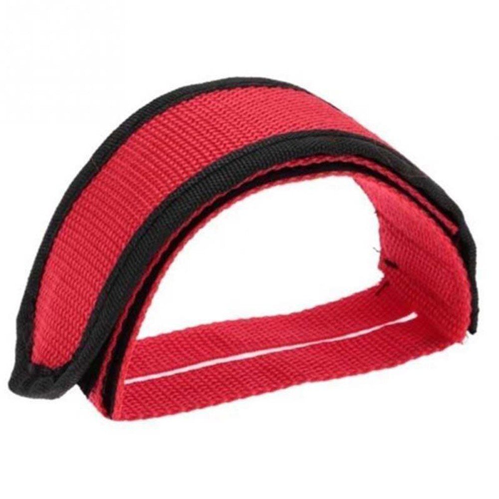 2Pc Nylon Fiets Pedaal Bandjes Teen Clip Riem Riem Adhesivel Fiets Pedaal Tape Fixed Gear Fiets Fietsen Fixie Cover: Rood