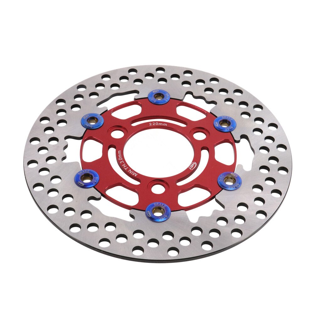 Disco de rotor de freno de patinete eléctrico, soporte de 220MM-58MM y 70MM para bicicleta eléctrica niu O para algunos modelos de patinete yamaha: 220MM RED