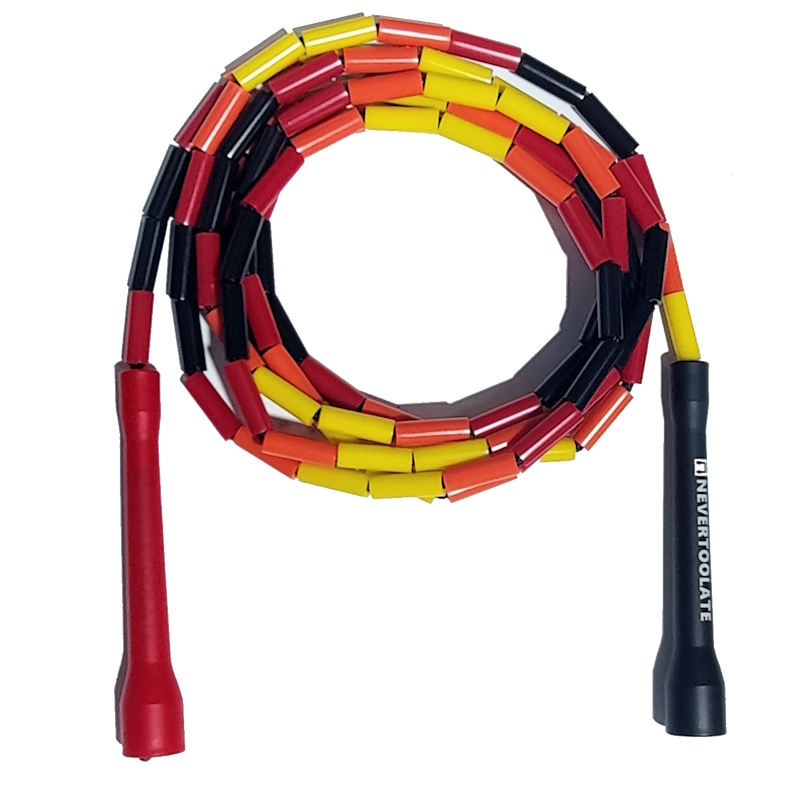 NEVERTOOLATE JR013P 2.9METER (BEADING LENGTH 2.75M) HARD BEADS BEADED SKIPPING JUMP ROPE FITNESS FRESTYLE JIMMY CROSSFIT: Orange