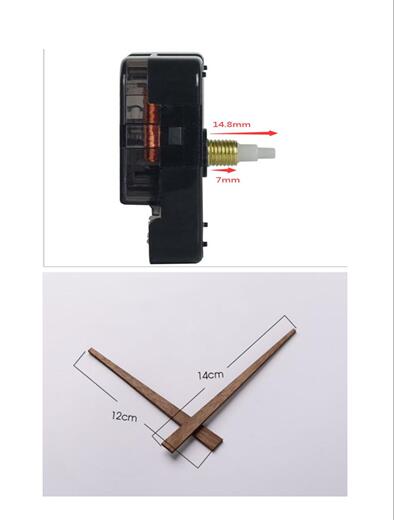 Quartz ur bevægelse mekanisme med krog diy reparation dele dele + træ visere