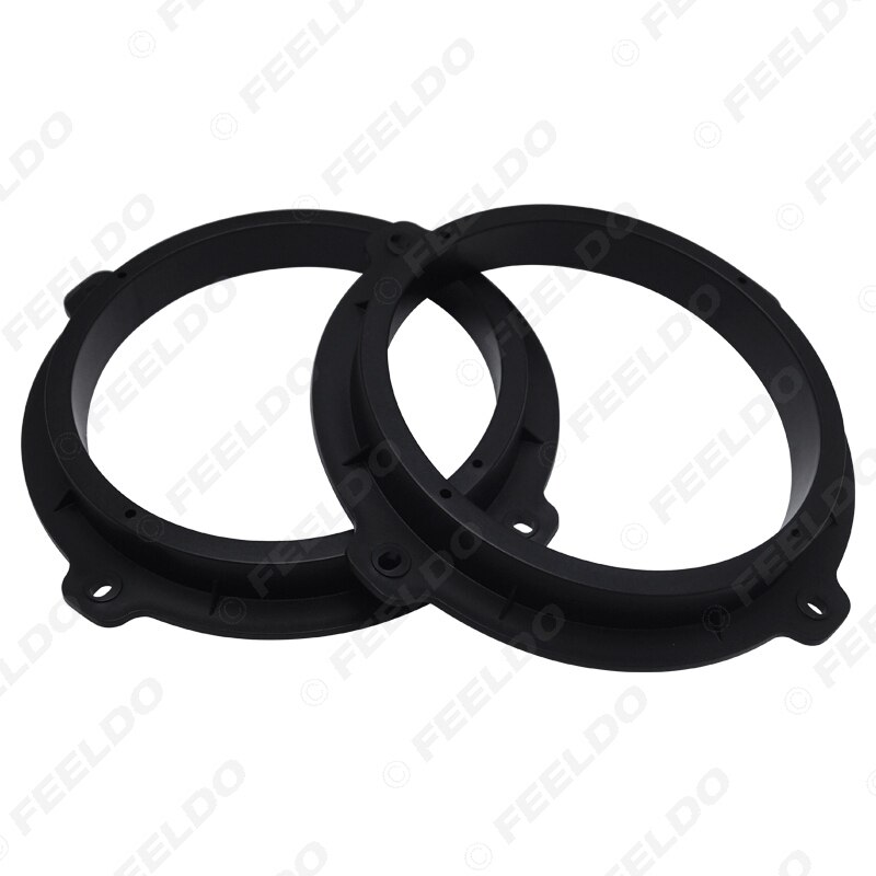FEELDO-espaciador de altavoz para coche, 1 par, 6,5 &quot;, adaptador de bocina para Hyundai ix20 ix25 ix35, alfombrillas de anillo de reacondicionamiento estéreo para puerta delantera