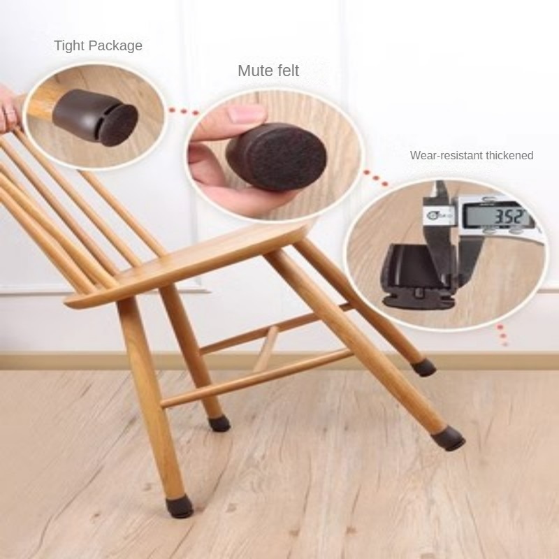 Cubierta protectora para patas de muebles, tapetes antideslizantes silenciosos para patas de silla, mesa y sofá, protectores de suelo, 8 piezas, 15 °