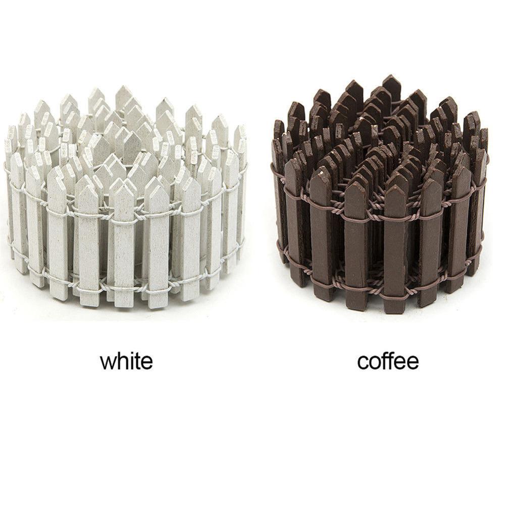 Miniature Fence Garden Decor DIY Fairy Garden Kit Wood Fence Accessories Realistic shape Hand-painted Garden Building