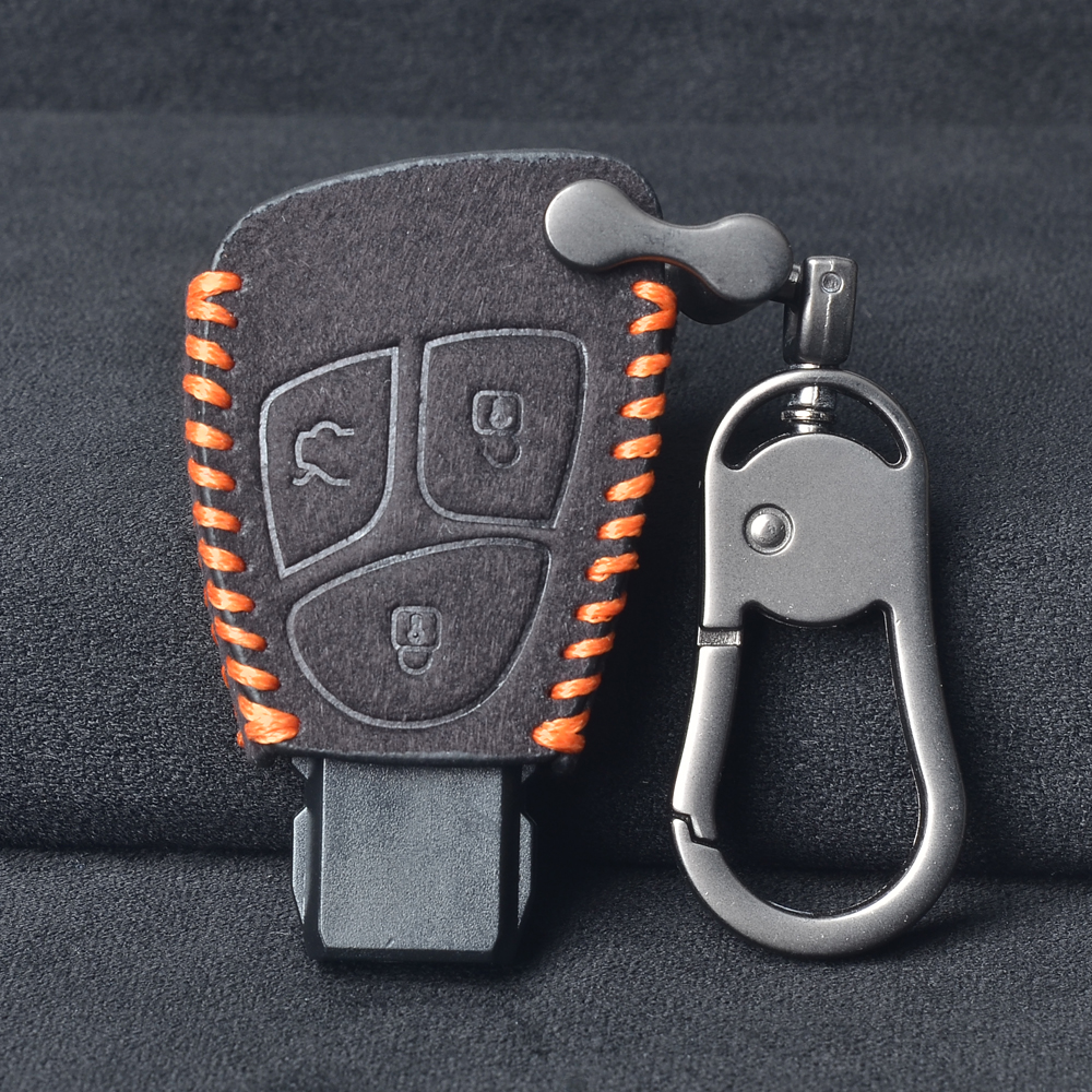 etui na kluczyk samochodowy klucz pokrywa robić Mercedes Benz A B C Class W203 W211 W204 CLS CLK 2017 E Class W213 2018 S class CLA SLK AMG brelok robić kluczy: Ciemnoszary