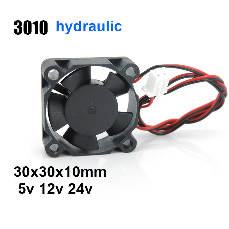 Hydraulisk 3010 ventilator 30mm 30 x 30 x 10mm dc 5v 12v 24v 2 pin køler lille køleventilator reparation til j-head hotend til 3d pinter dele  k5
