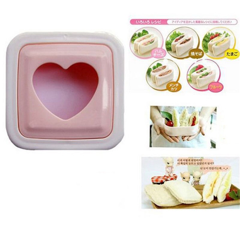 Tostadora de pan de sándwich con forma de corazón, 1 pieza, molde, cortador, herramienta DIY P0.2
